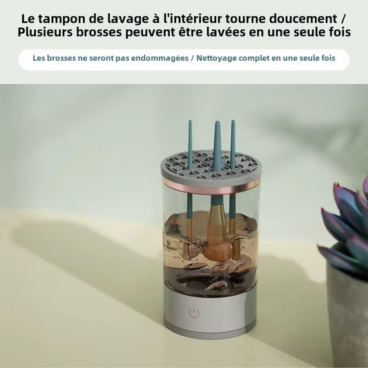 Nettoyeur de Pinceaux Électrique  et Rechargeable pour Make–up