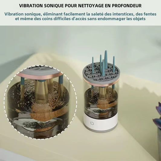Nettoyeur de Pinceaux Électrique  et Rechargeable pour Make–up