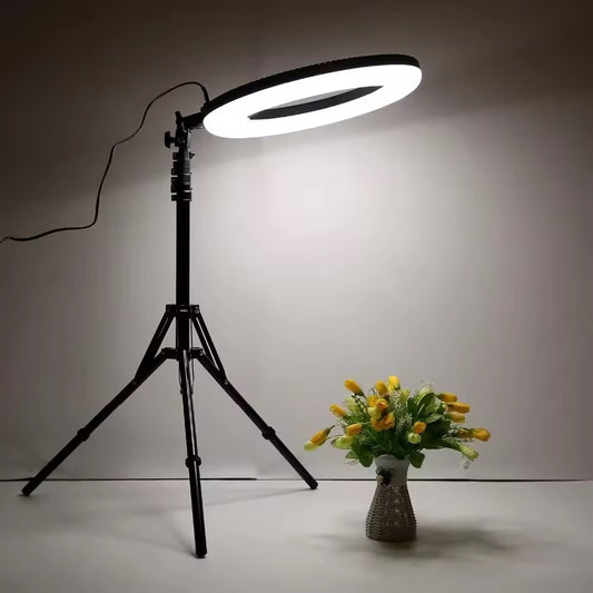 Anneau Lumineux LED 14 pouces avec Trépied et Supports Téléphone